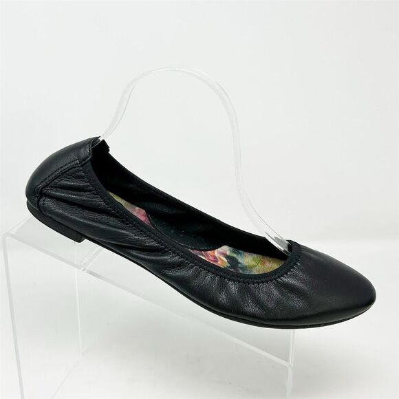Born Women's Black Leather Slip On Ballet Flats Size 9M Pointed Toes Casual - Picture 1 of 14